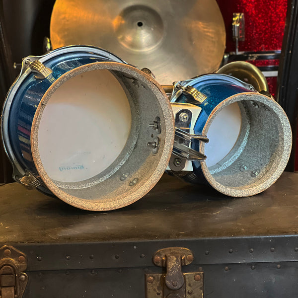 VINTAGE 1970's Ludwig Bongos in Blue Sparkle