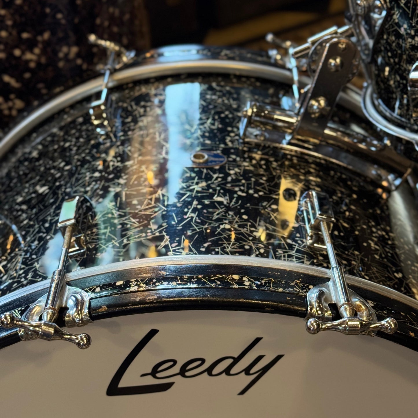 VINTAGE 1960's Leedy Shelly Manne Outfit in Capri Pearl - 14x22, 9x13, 16x16, 5.5x14