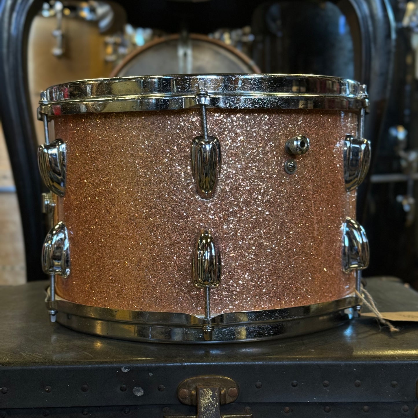 VINTAGE 1950's Slingerland 8x12 Tom in Pink Sparkle Pearl