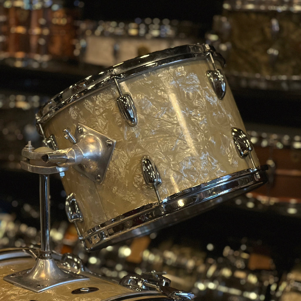 VINTAGE 1960's Slingerland Buddy Rich Outfit in White Marine Pearl 1