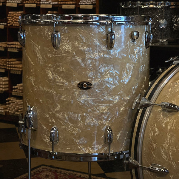 VINTAGE 1960's Slingerland Buddy Rich Outfit in White Marine Pearl - 14x22, 9x13, 16x16, 16x16