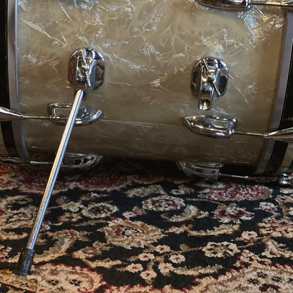 VINTAGE 1960's Slingerland Buddy Rich Outfit in White Marine Pearl - 14x22, 9x13, 16x16, 16x16