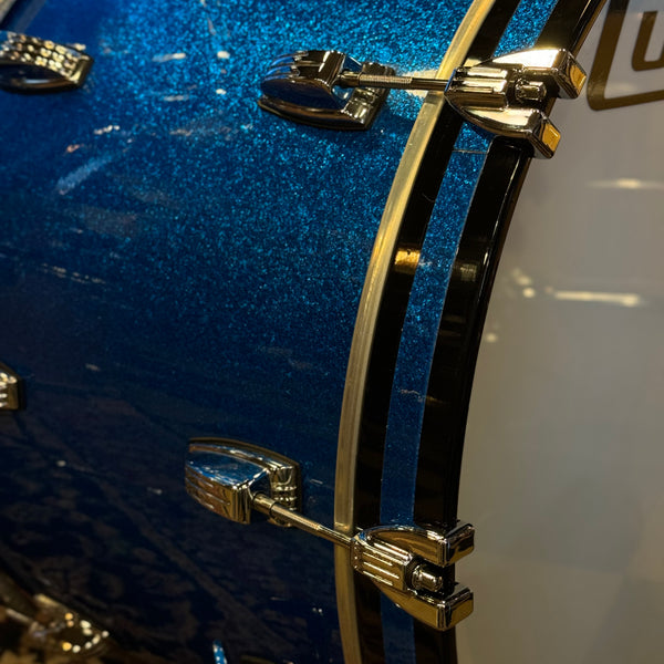 USED Ludwig Classic Maple "Fab" Outfit in Blue Sparkle - 14x22, 9x13, 16x16