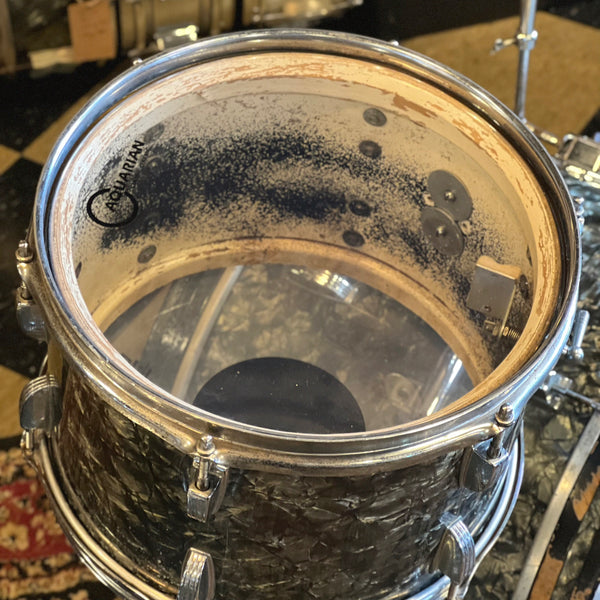 VINTAGE 1967 Ludwig Downbeat Outfit in Black Diamond Pearl - 14x20, 8x12, 14x14