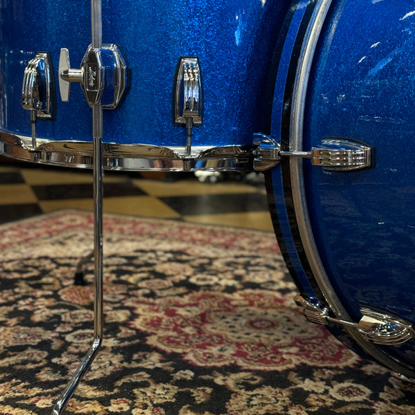 USED Ludwig Classic Maple "Fab" Outfit in Blue Sparkle - 14x22, 9x13, 16x16