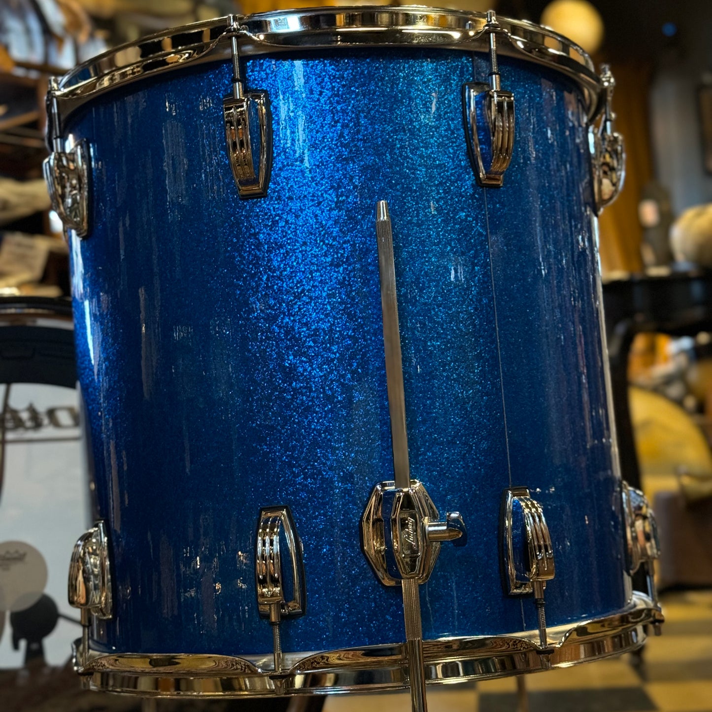 USED Ludwig Classic Maple "Fab" Outfit in Blue Sparkle - 14x22, 9x13, 16x16