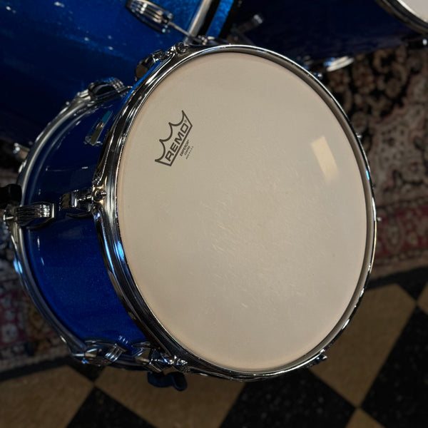 USED Ludwig Classic Maple "Fab" Outfit in Blue Sparkle - 14x22, 9x13, 16x16