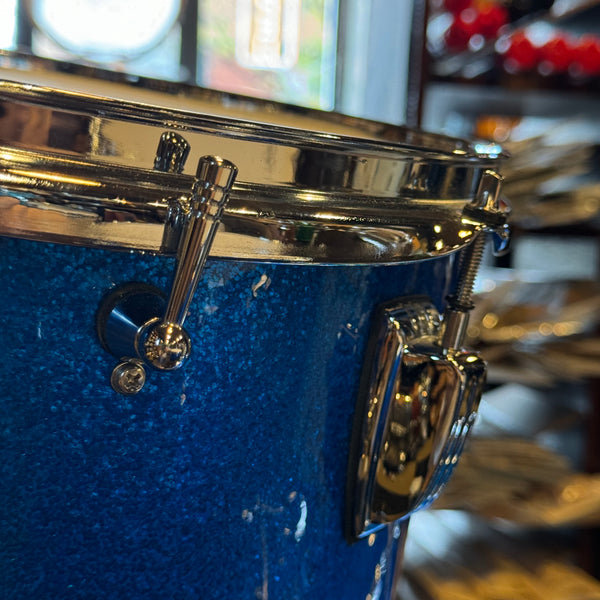 USED Ludwig Classic Maple "Fab" Outfit in Blue Sparkle - 14x22, 9x13, 16x16