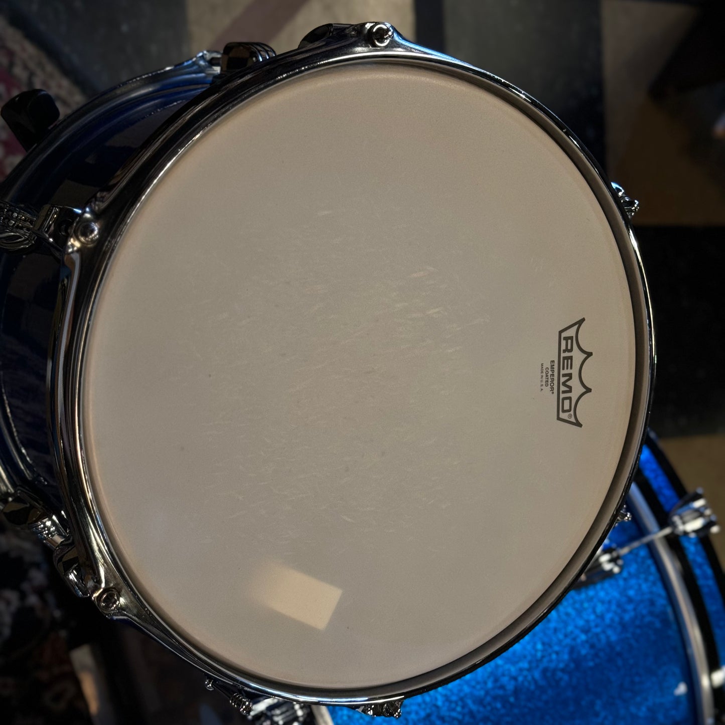 USED Ludwig Classic Maple "Fab" Outfit in Blue Sparkle - 14x22, 9x13, 16x16