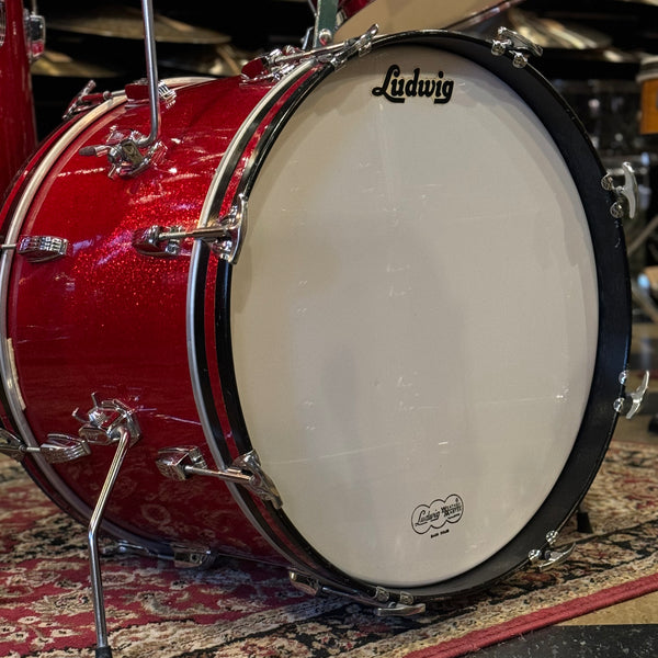 VINTAGE 1968 Ludwig Super Beat Outfit in Red Sparkle w/ Matching Serial LM400 Supraphonic - 14x20, 9x13, 16x16, 5x14