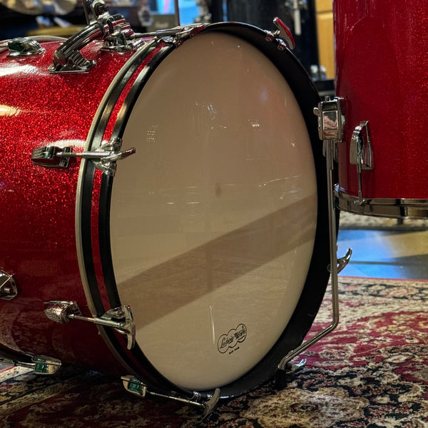 VINTAGE 1968 Ludwig Super Beat Outfit in Red Sparkle w/ Matching Serial LM400 Supraphonic - 14x20, 9x13, 16x16, 5x14