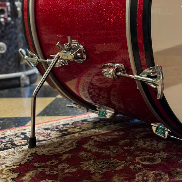 VINTAGE 1968 Ludwig Super Beat Outfit in Red Sparkle w/ Matching Serial LM400 Supraphonic - 14x20, 9x13, 16x16, 5x14