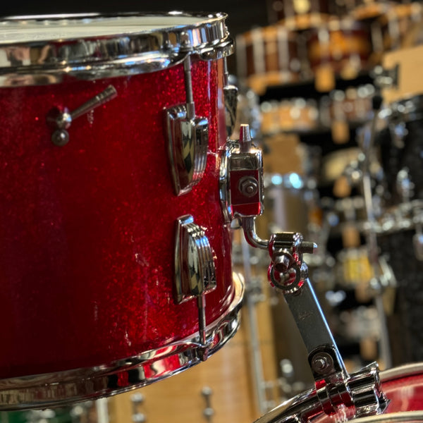 VINTAGE 1968 Ludwig Super Beat Outfit in Red Sparkle w/ Matching Serial LM400 Supraphonic - 14x20, 9x13, 16x16, 5x14