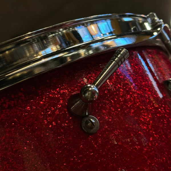 VINTAGE 1968 Ludwig Super Beat Outfit in Red Sparkle w/ Matching Serial LM400 Supraphonic - 14x20, 9x13, 16x16, 5x14