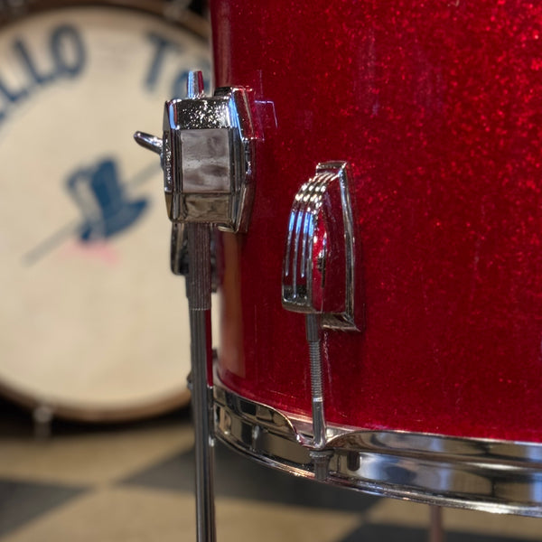 VINTAGE 1968 Ludwig Super Beat Outfit in Red Sparkle w/ Matching Serial LM400 Supraphonic - 14x20, 9x13, 16x16, 5x14