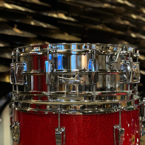 VINTAGE 1968 Ludwig Super Beat Outfit in Red Sparkle w/ Matching Serial LM400 Supraphonic - 14x20, 9x13, 16x16, 5x14