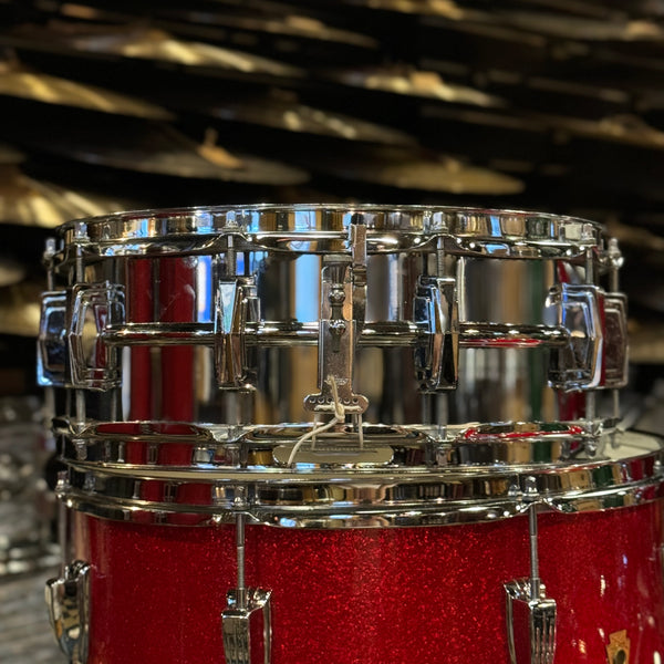 VINTAGE 1968 Ludwig Super Beat Outfit in Red Sparkle w/ Matching Serial LM400 Supraphonic - 14x20, 9x13, 16x16, 5x14