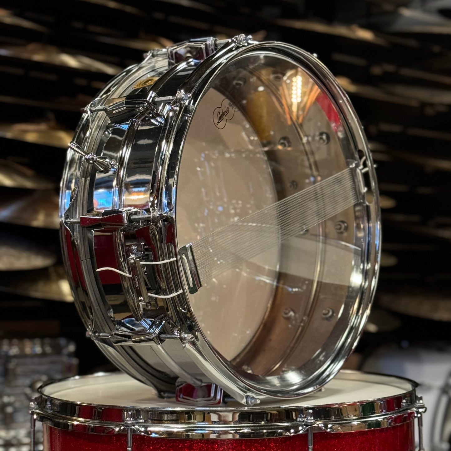 VINTAGE 1968 Ludwig Super Beat Outfit in Red Sparkle w/ Matching Serial LM400 Supraphonic - 14x20, 9x13, 16x16, 5x14