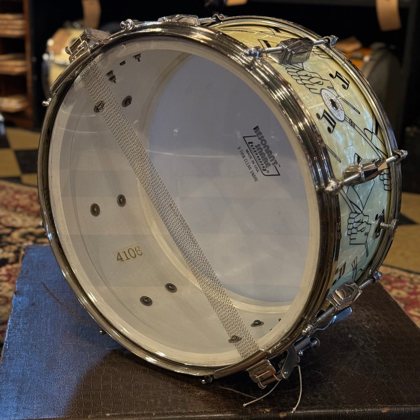 VINTAGE 1941 Ludwig & Ludwig Top Hat & Cane 2-Piece Snare and Bass Drum Outfit - 14x26, 7x14