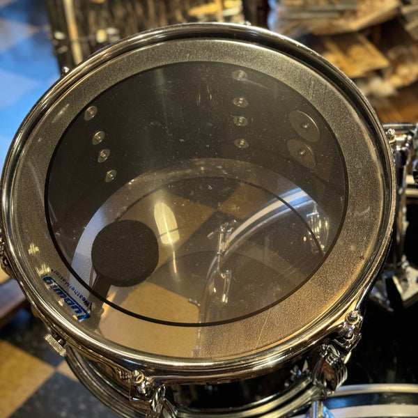 VINTAGE 1976 Ludwig Vistalite in Black w/ Matching LM400 Supraphonic - 14x22, 8x12, 9x13, 16x16, 5x14