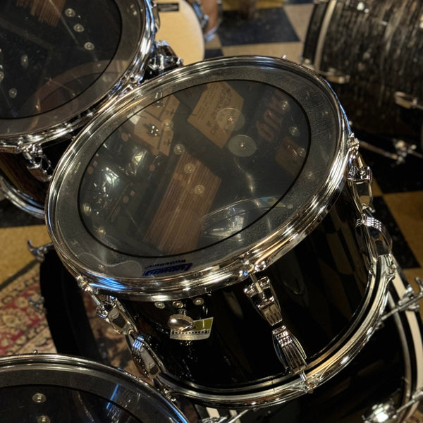 VINTAGE 1976 Ludwig Vistalite in Black w/ Matching LM400 Supraphonic - 14x22, 8x12, 9x13, 16x16, 5x14