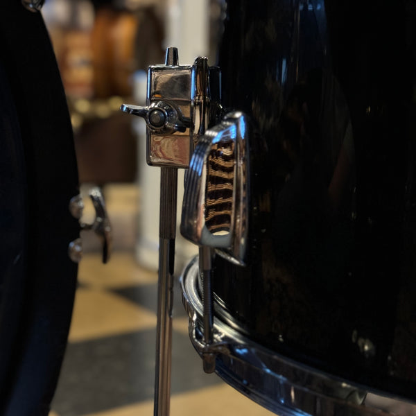 VINTAGE 1976 Ludwig Vistalite in Black w/ Matching LM400 Supraphonic - 14x22, 8x12, 9x13, 16x16, 5x14