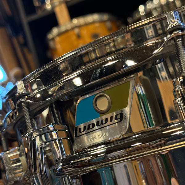 VINTAGE 1976 Ludwig Vistalite in Black w/ Matching LM400 Supraphonic - 14x22, 8x12, 9x13, 16x16, 5x14