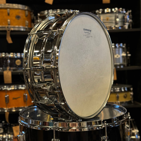 VINTAGE 1976 Ludwig Vistalite in Black w/ Matching LM400 Supraphonic - 14x22, 8x12, 9x13, 16x16, 5x14