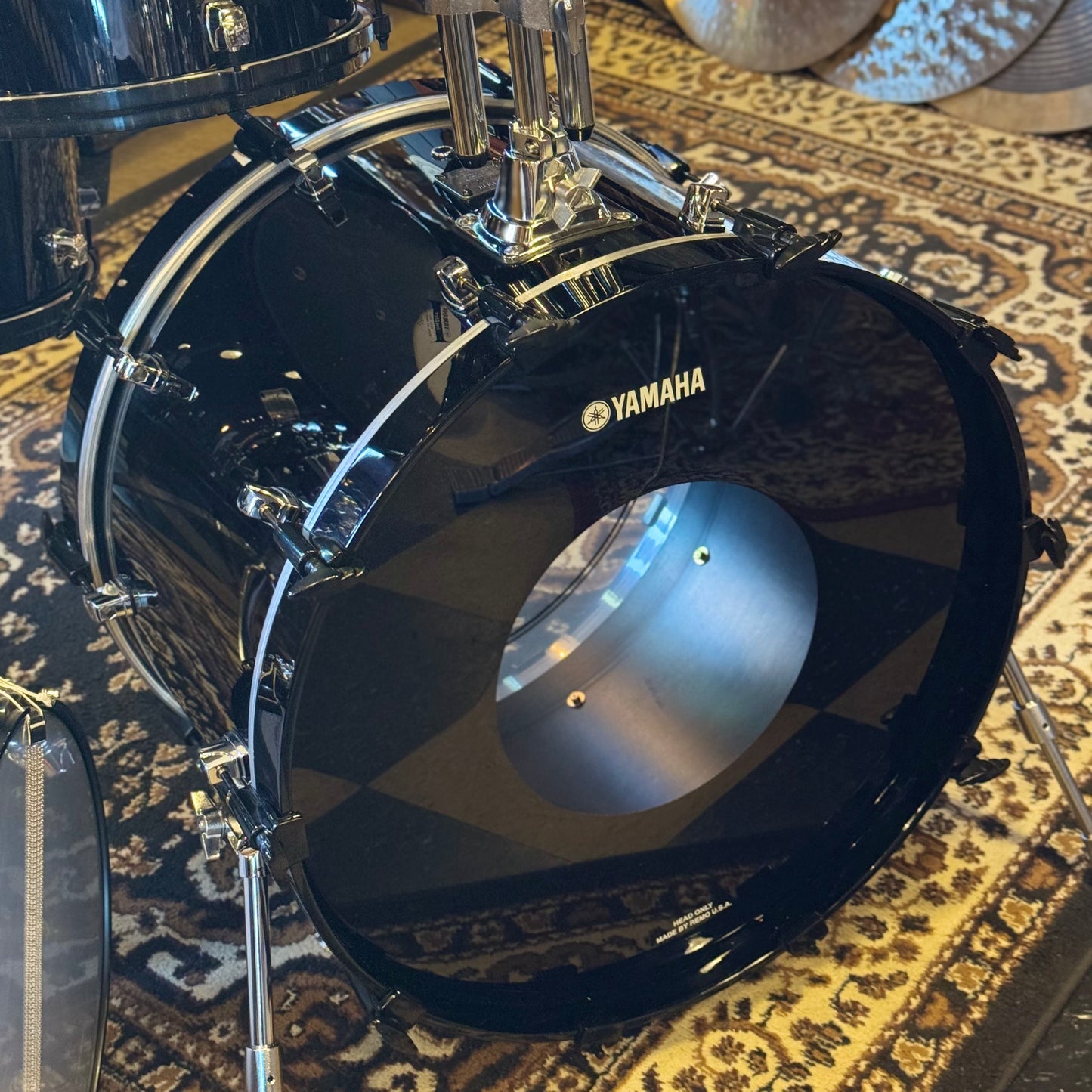 LIMITED EDITION Yamaha No. 35/100 Steve Gadd 30th Anniversary Drum Set in Piano Black Gloss w/ Steve Gadd Snare Drum - 14x22,