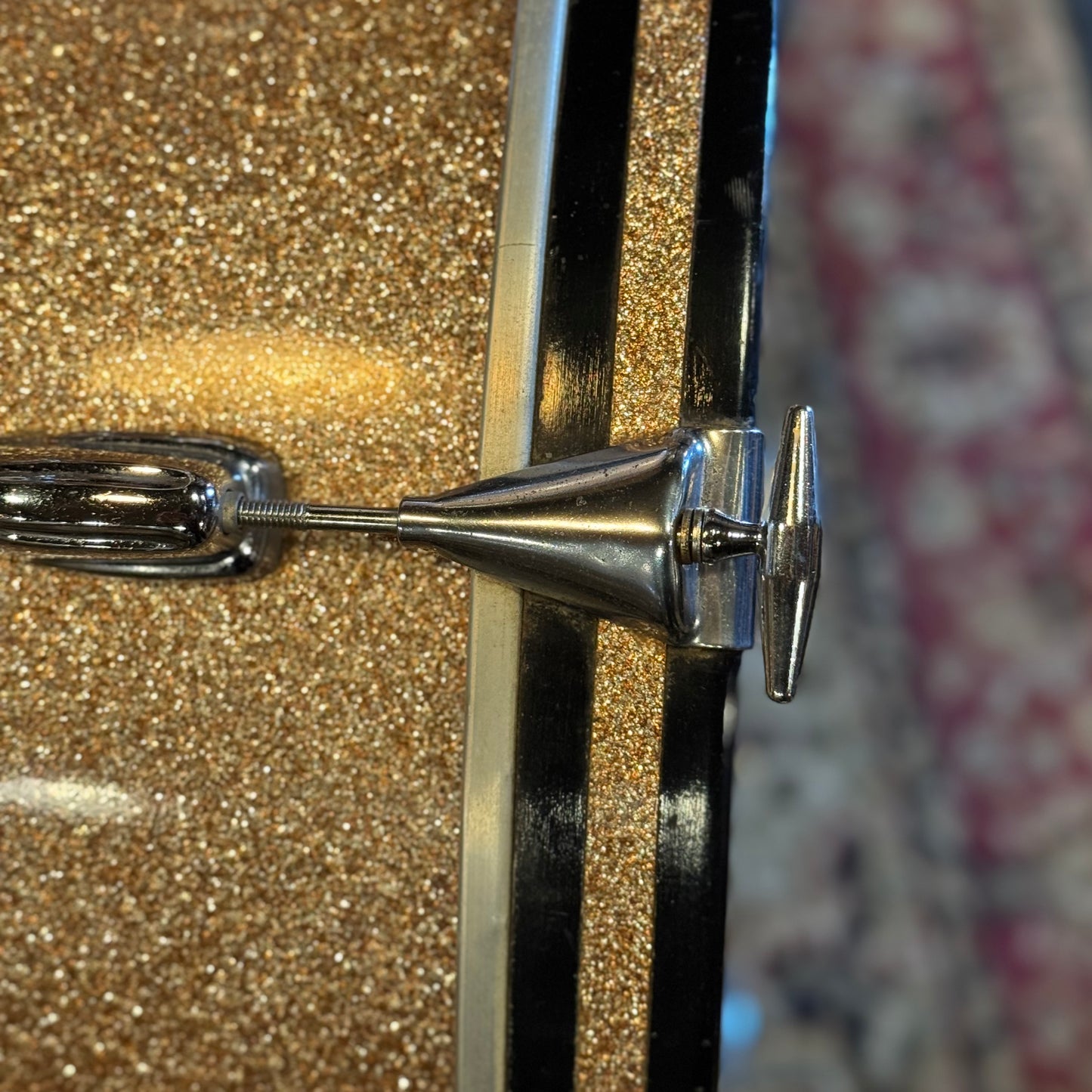 VINTAGE 1960's Slingerland Modern Jazz Outfit in Pink Champagne Sparkle - 14x20, 8x12, 14x14