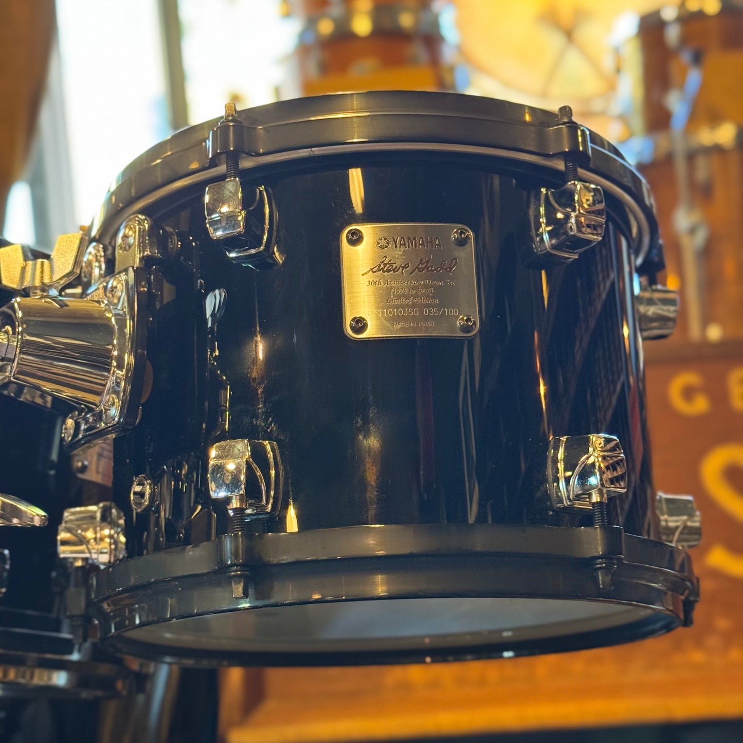 LIMITED EDITION Yamaha No. 35/100 Steve Gadd 30th Anniversary Drum Set in Piano Black Gloss w/ Steve Gadd Snare Drum - 14x22,