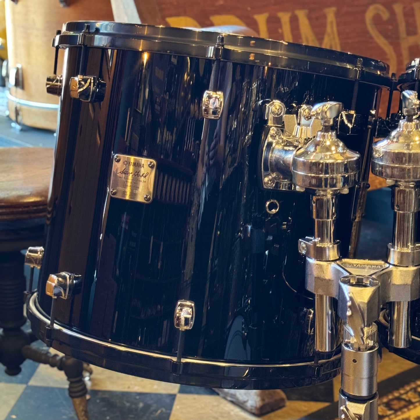 LIMITED EDITION Yamaha No. 35/100 Steve Gadd 30th Anniversary Drum Set in Piano Black Gloss w/ Steve Gadd Snare Drum - 14x22,