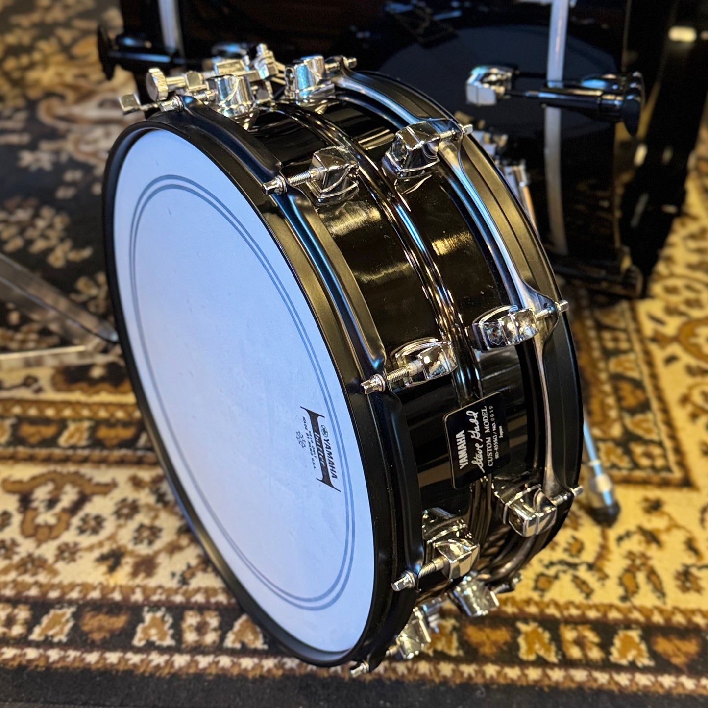 LIMITED EDITION Yamaha No. 35/100 Steve Gadd 30th Anniversary Drum Set in Piano Black Gloss w/ Steve Gadd Snare Drum - 14x22,
