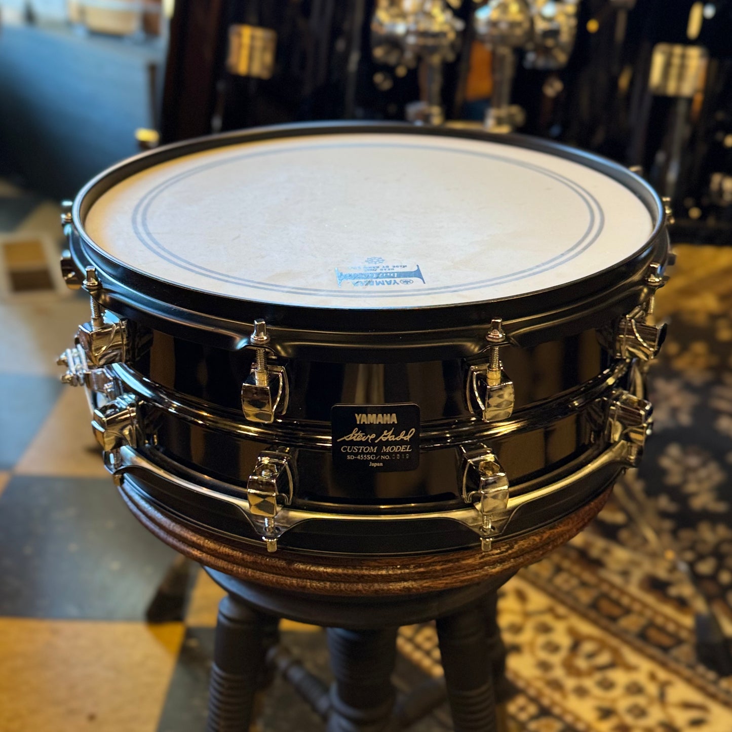 LIMITED EDITION Yamaha No. 35/100 Steve Gadd 30th Anniversary Drum Set in Piano Black Gloss w/ Steve Gadd Snare Drum - 14x22,