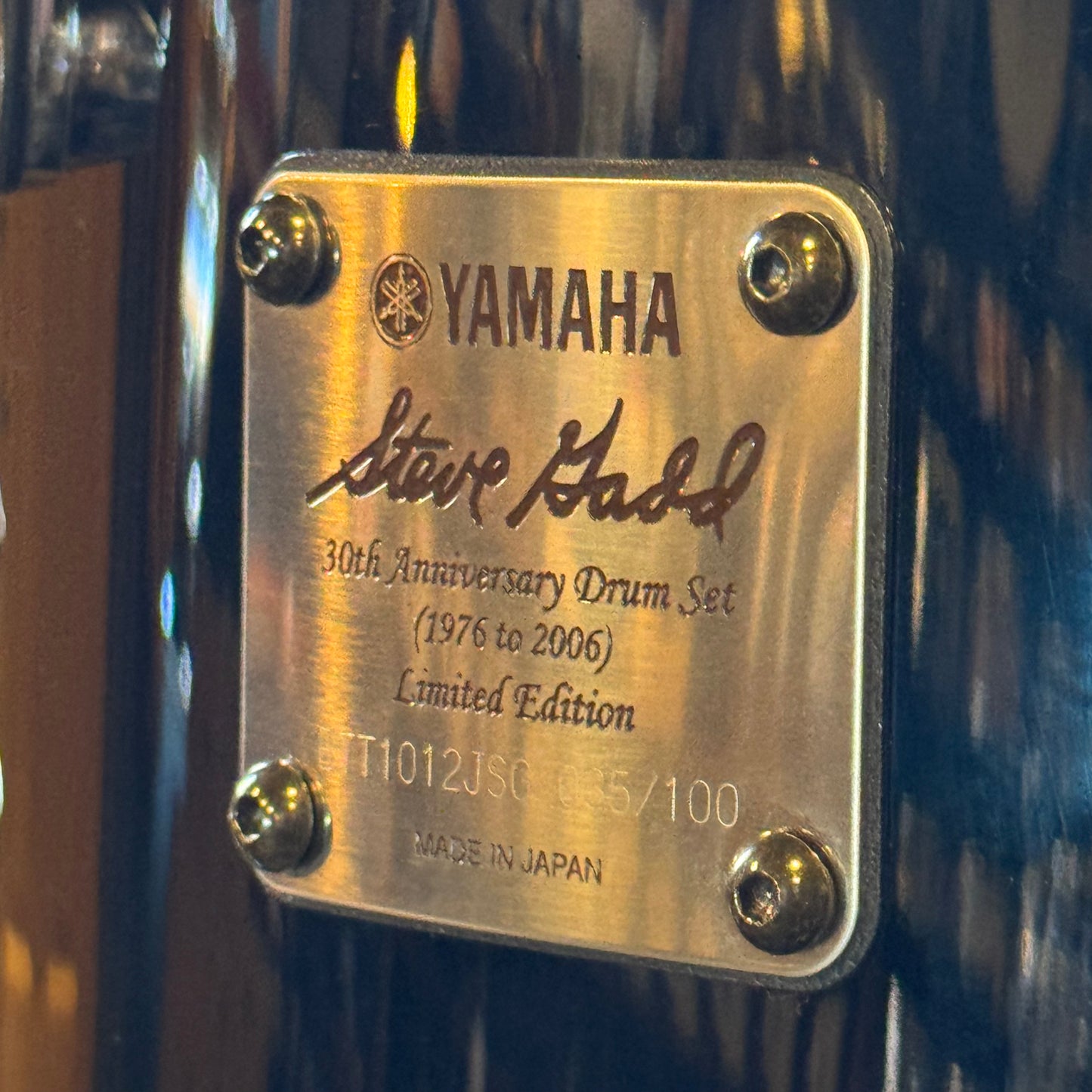 LIMITED EDITION Yamaha No. 35/100 Steve Gadd 30th Anniversary Drum Set in Piano Black Gloss w/ Steve Gadd Snare Drum - 14x22,