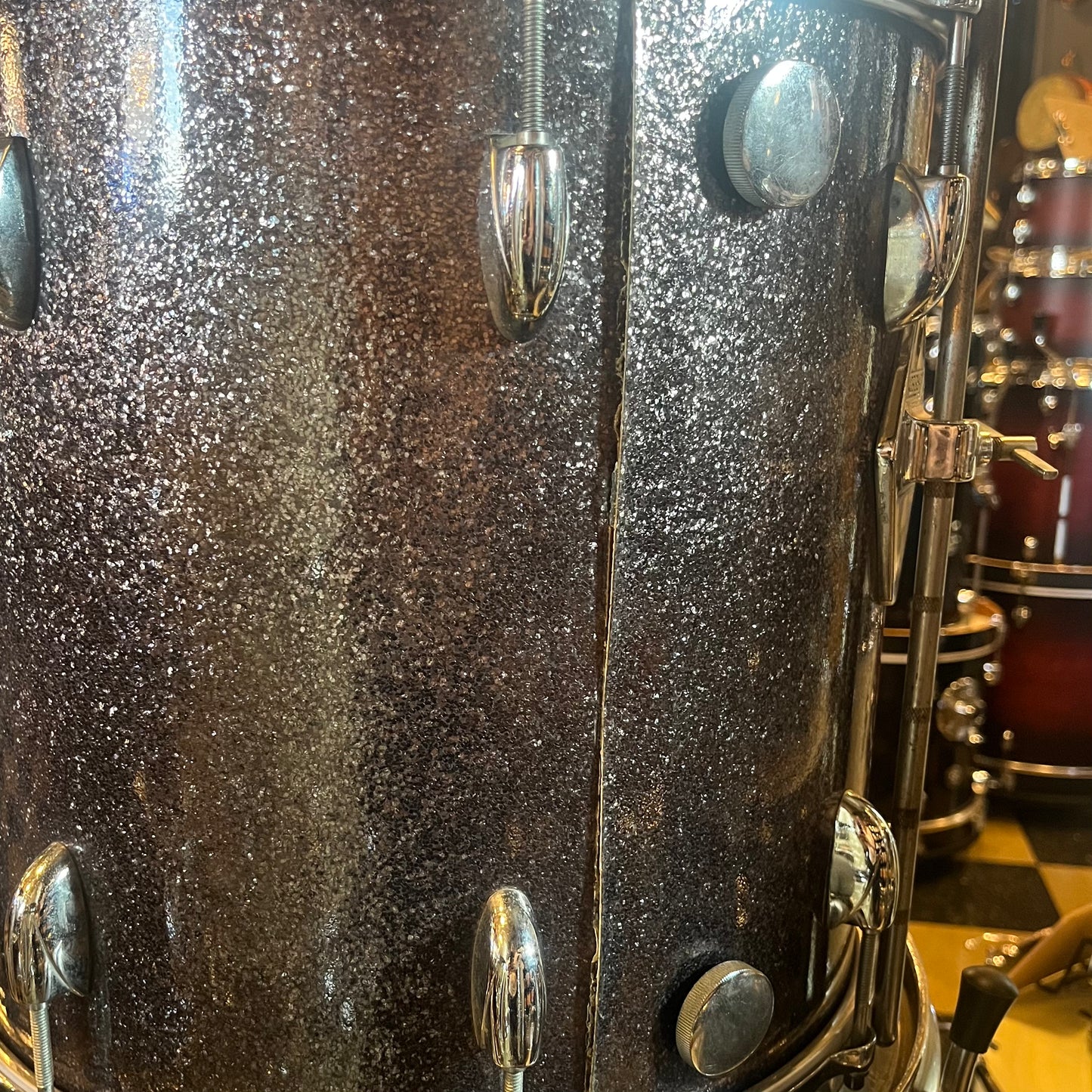 VINTAGE 1960's Gretsch Round Badge Drum Set in Starlight Sparkle - 14x20, 9x13, 14x14, 16x16, 5.5x14