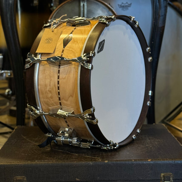 NEW Craviotto 6.5x14 Custom Shop Super Swing Maple - Natural Oil w/ Walnut Inlay, Satin Mahogany Hoops, & 45 Degree Edges