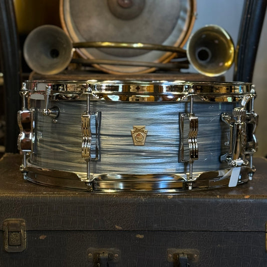 NEW Ludwig 5.5x14 Jazz Fest Snare Drum in Vintage Blue Oyster