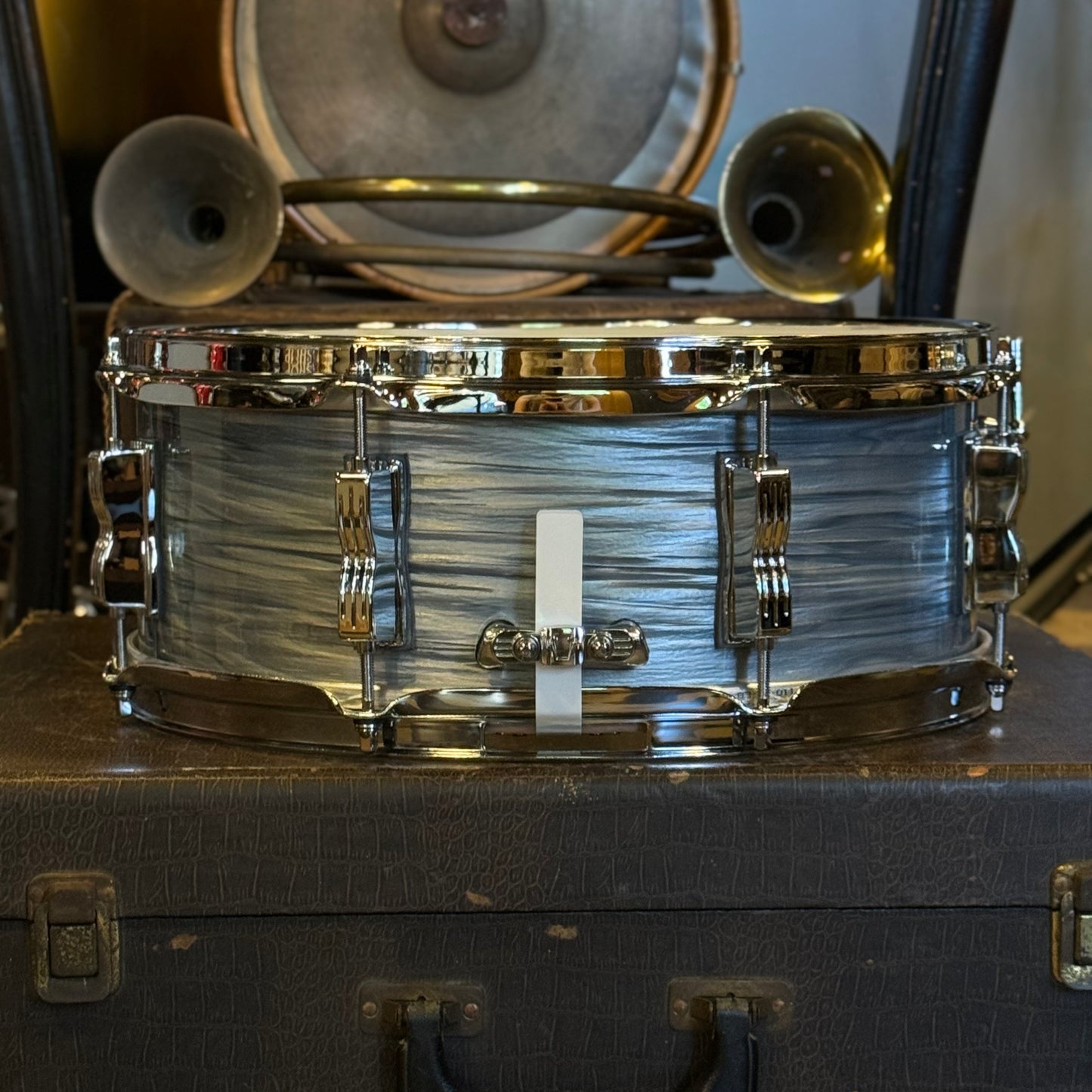 NEW Ludwig 5.5x14 Jazz Fest Snare Drum in Vintage Blue Oyster