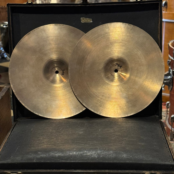 VINTAGE A. Zildjian 14" Small Stamp Hi-Hats - 748/754g