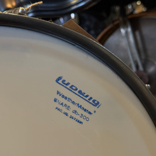 VINTAGE 1953 Leedy & Ludwig 4.5x14 New Era in White Marine Pearl