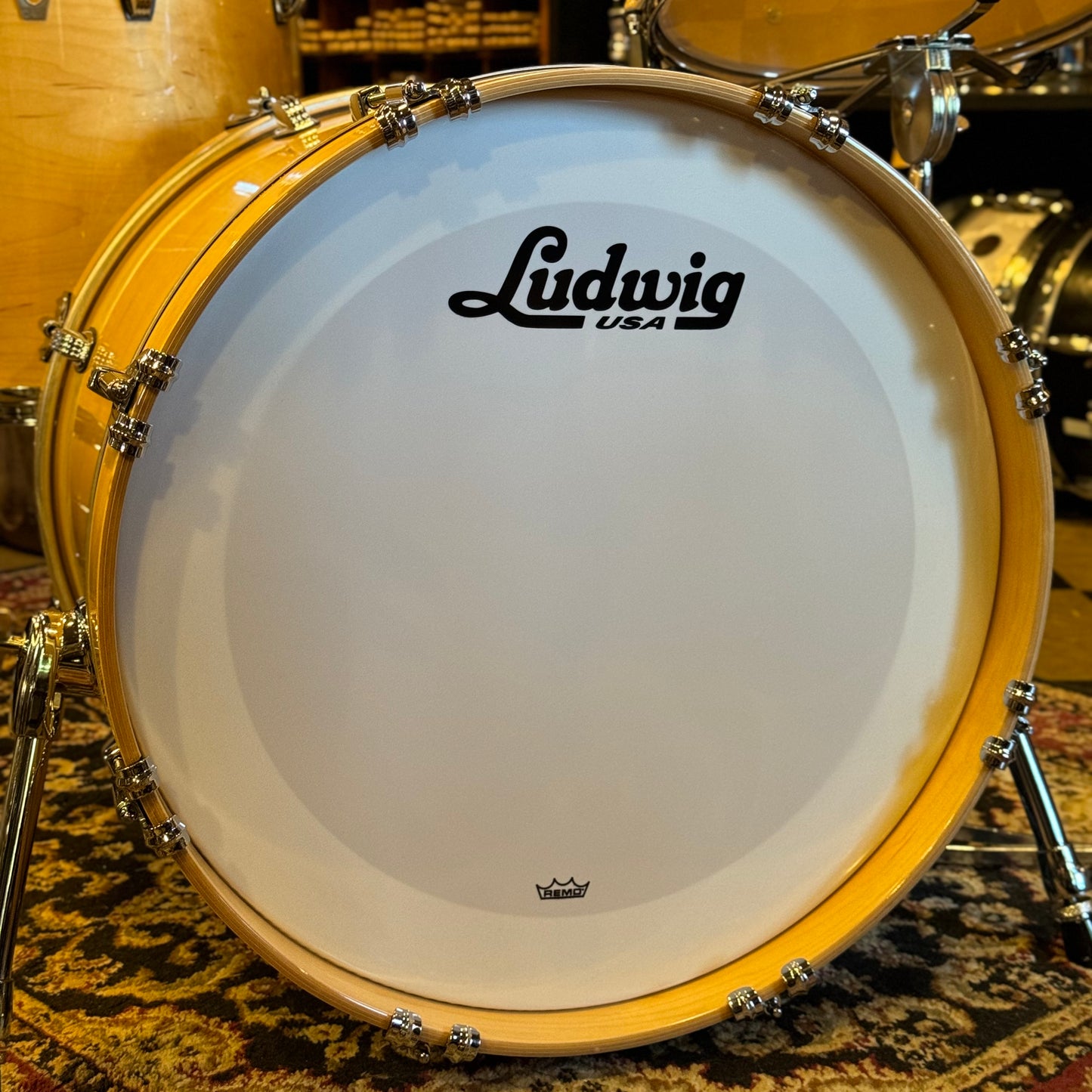 NEW Ludwig Classic Maple Downbeat Outfit in Natural Lacquer - 14x20, 8x12, 14x14