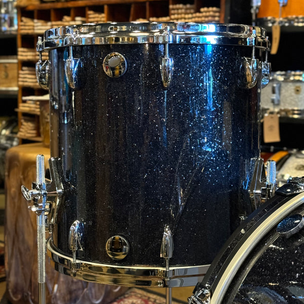 NEW Gretsch USA Custom in Black Glass Glitter - 14x20, 8x12, 14x14