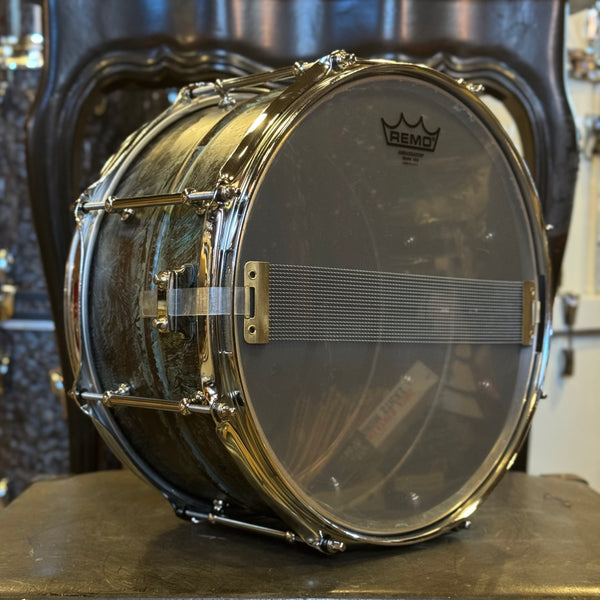 USED Pork Pie 7x14 Patina Brass Snare Drum