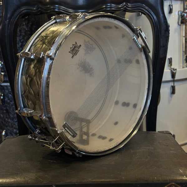 VINTAGE 1950's 5.5x14 Leedy & Ludwig Broadway Snare Drum in Black Diamond Pearl