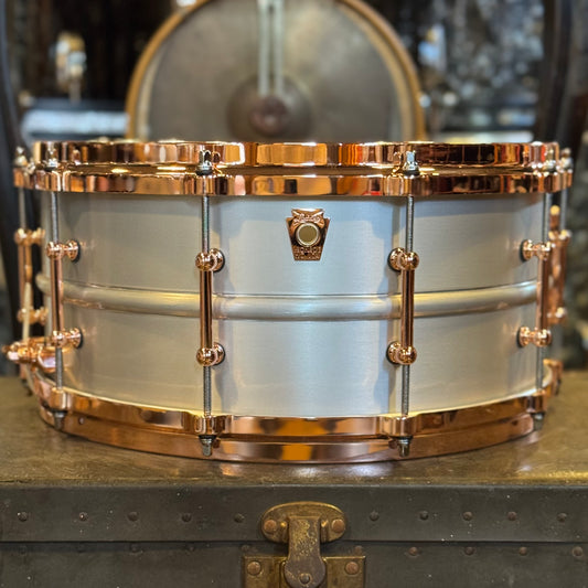 NEW Ludwig 6.5x14 Acrophonic Snare Drum w/ Copper Hardware
