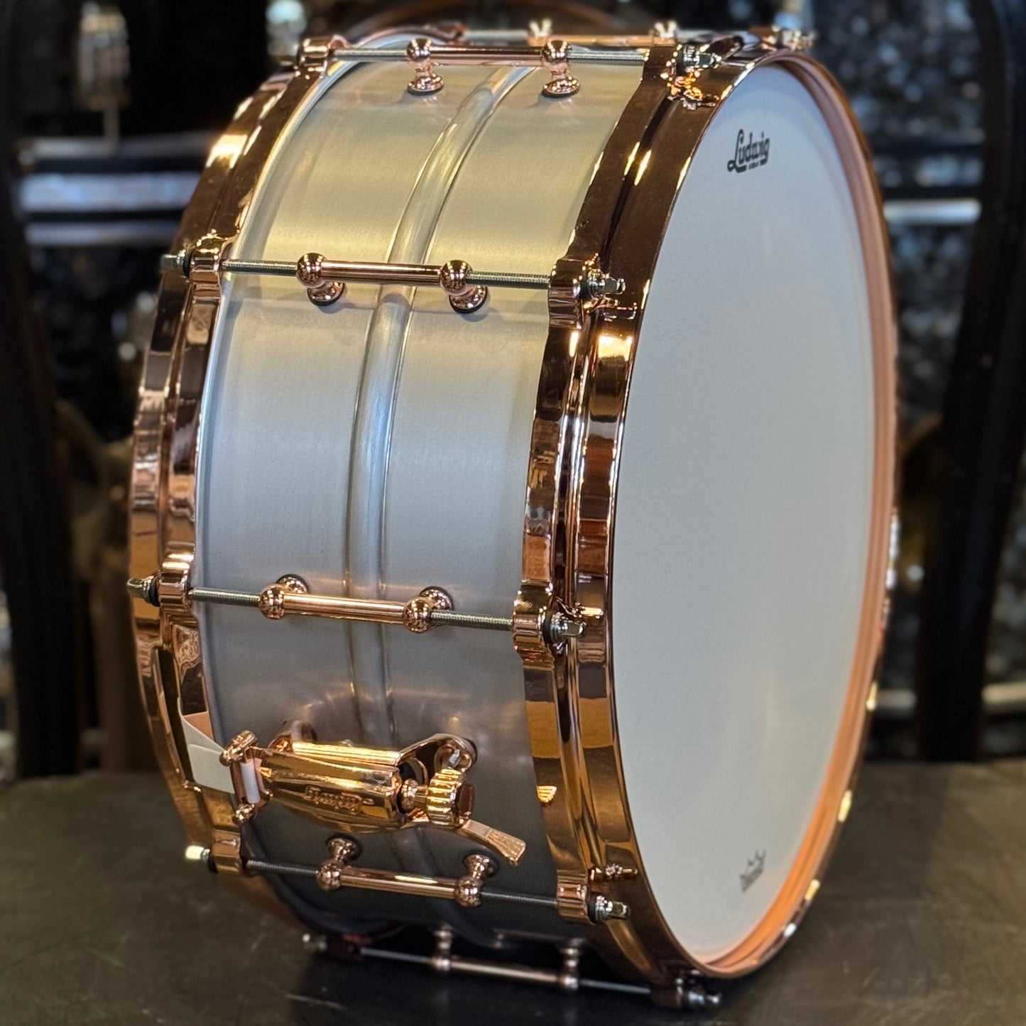 NEW Ludwig 6.5x14 Acrophonic Snare Drum w/ Copper Hardware
