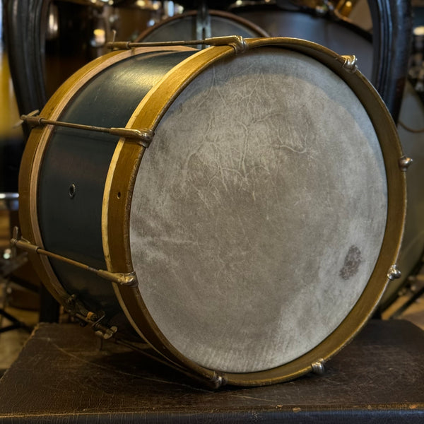 VINTAGE 1940's Leedy 8x13 Single Tension Snare Drum in Royal Blue w/ Gold Hoops