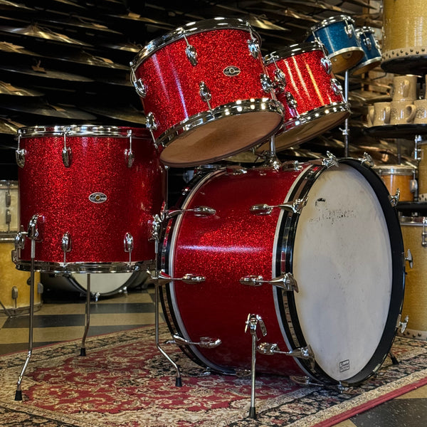 VINTAGE 1970's Slingerland Modern Solo Outfit in Red Sparkle