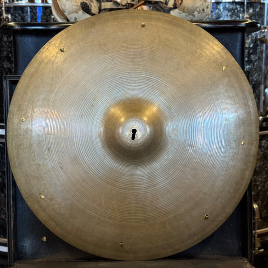 VINTAGE 1950's A. Zildjian Transition Stamp Ride w/ Eight Rivets - 2534g